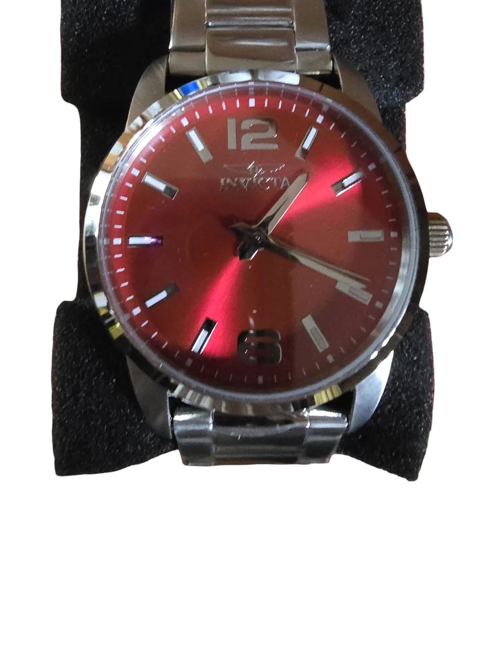 Invicta Men's Red Dial Stainless Steel Watch
